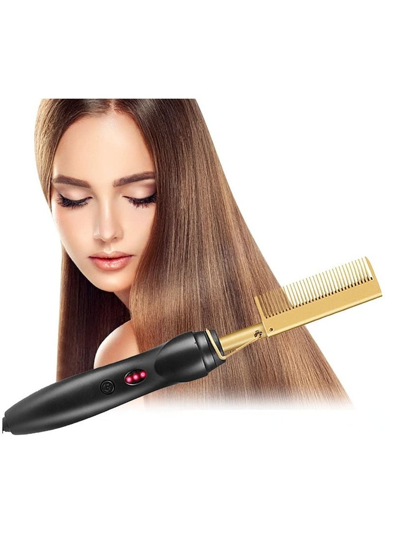 DubaiGallery Hair Straightener Curling Hot Comb Wet Dry Hair Use Electric Hair Curler Professional Hot Comb - Image 3