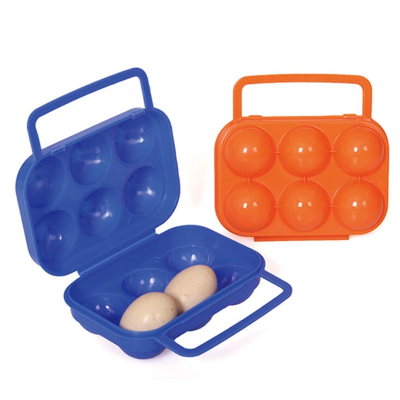6 pcs Outdoor Storage Boxes Picnic Holders Portable Trays (Orange) - Image 5