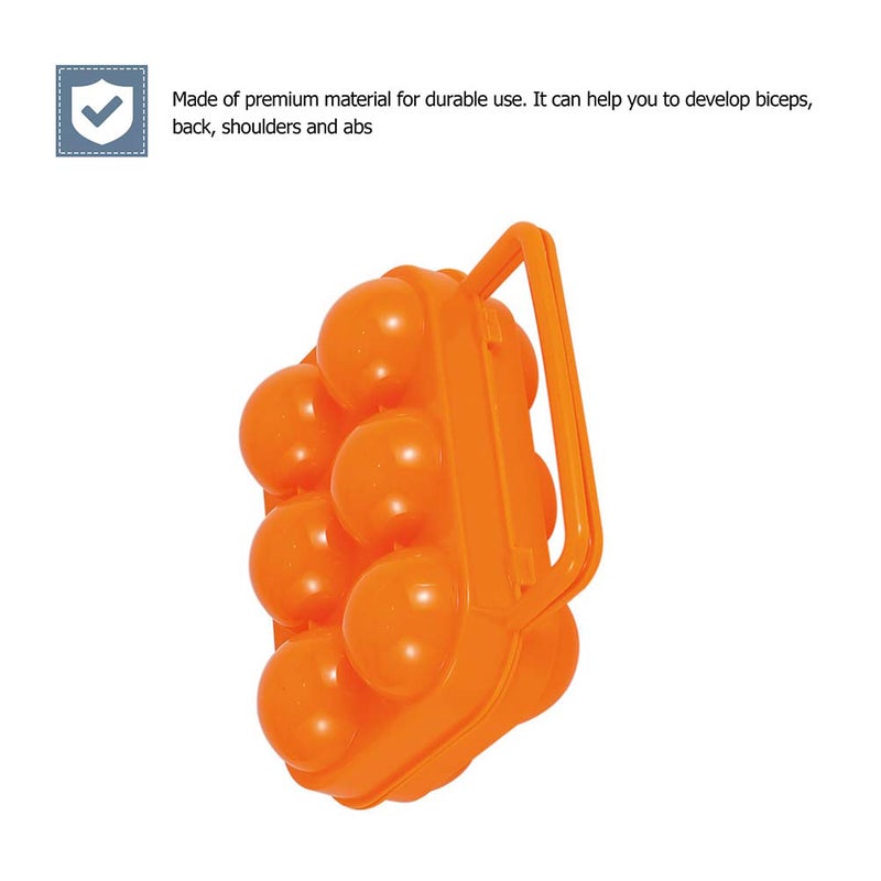 6 pcs Outdoor Storage Boxes Picnic Holders Portable Trays (Orange) - Image 2