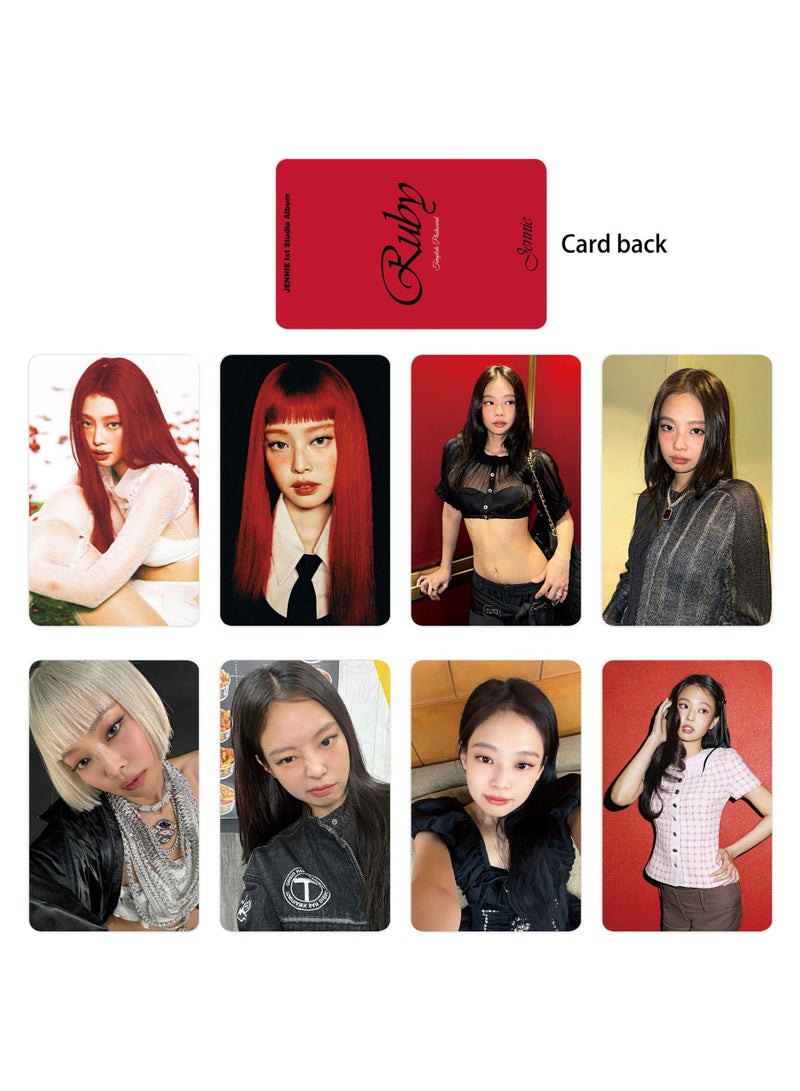NIBEMINENT 8 Pcs Kpop BlackPink Jennie Lomo Cards Card For Fans Collection Gifts - Image 1