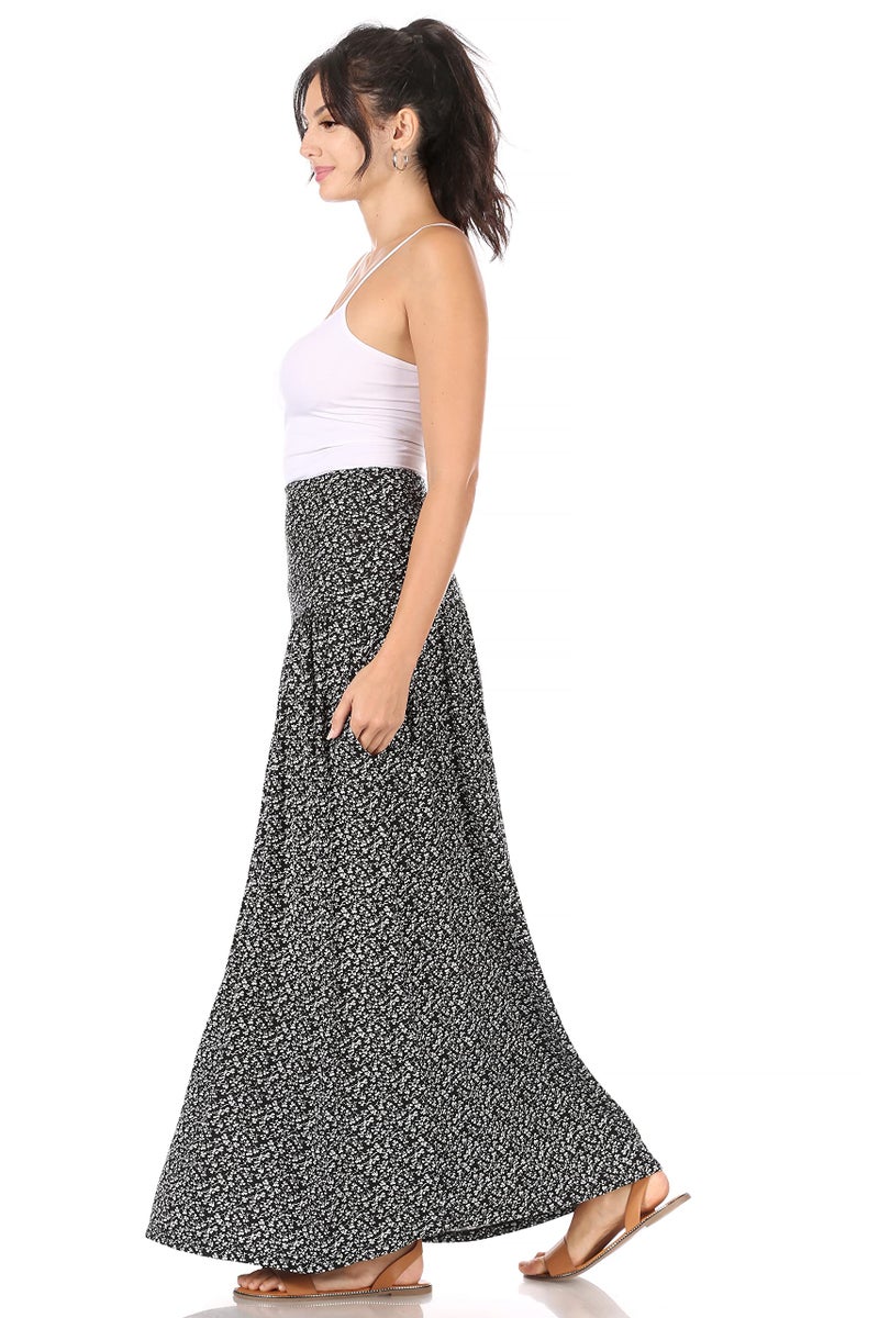 Simlu Floral Skirts for Women Ankle Length Skirt Casual Long Skirt High Waisted Maxi Skirt Reg and Plus Size Skirt Long Skirt (Size Small, Floral) - Image 3