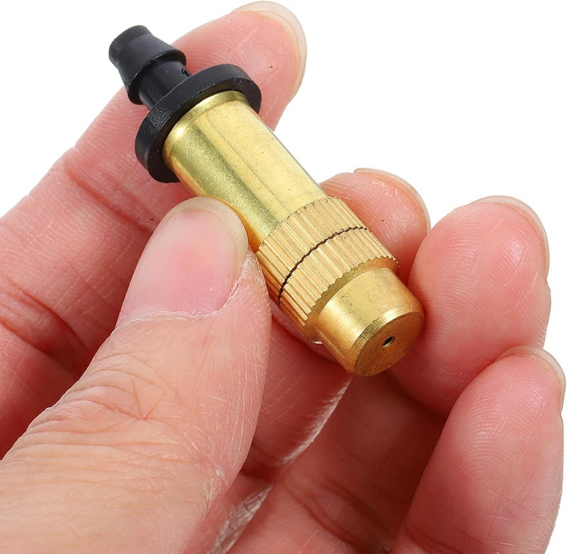 10pcs Adjustable Copper Mister Nozzles with 4/7 Tubing Connector High Pressure Misting Spray Nozzle Replacements for Garden Irrigation and Cooling Systems - Image 3
