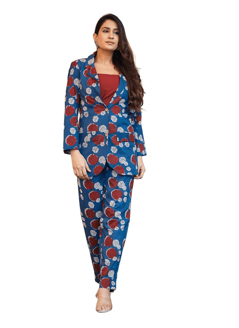 Floral Printed Cotton Co-Ord Set – Blazer & Trousers - pzsku/Z17F81161ADA0ECF84FF9Z/45/1741243649/a0cb6956-1f11-4d39-96ee-dc5bfee27538