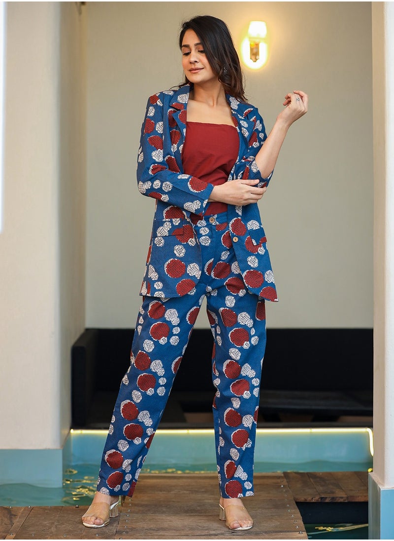 Floral Printed Cotton Co-Ord Set – Blazer & Trousers - pzsku/Z17F81161ADA0ECF84FF9Z/45/_/1740988544/9a8305c7-d0b8-40ea-83a6-cc6f5076ad57