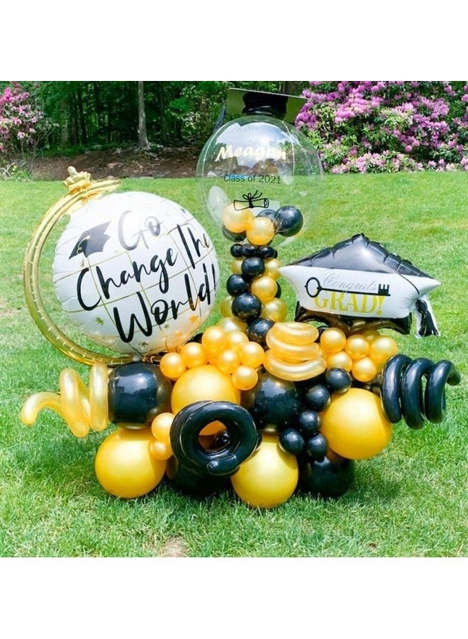أتباتا فانكي بالون Atpata Funky Go Change The World Globe Shape Graduation Foil Balloon - مثالي لحفلات التخرج والاحتفالات الأكاديمية وحفلات التخرج السعيدة وديكورات التخرج الأخرى - Image 5