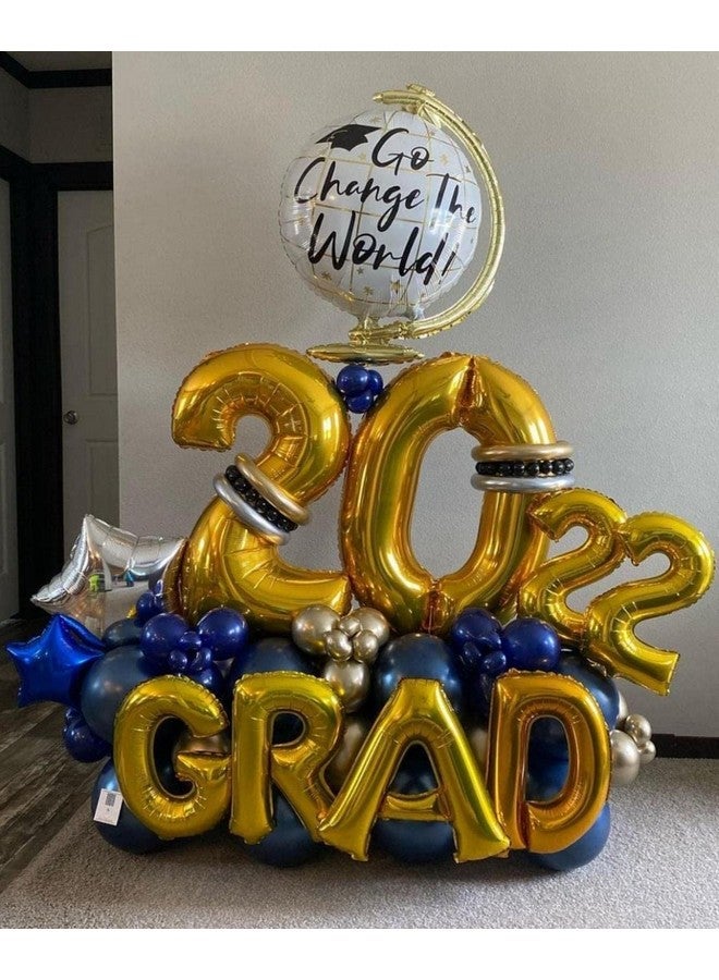 أتباتا فانكي بالون Atpata Funky Go Change The World Globe Shape Graduation Foil Balloon - مثالي لحفلات التخرج والاحتفالات الأكاديمية وحفلات التخرج السعيدة وديكورات التخرج الأخرى - Image 4