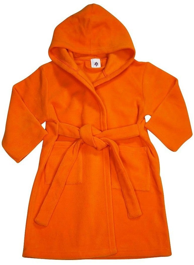Pegasus - Baby Girls Hooded Fleece Robe, Orange 32886-9-12Months - Image 1