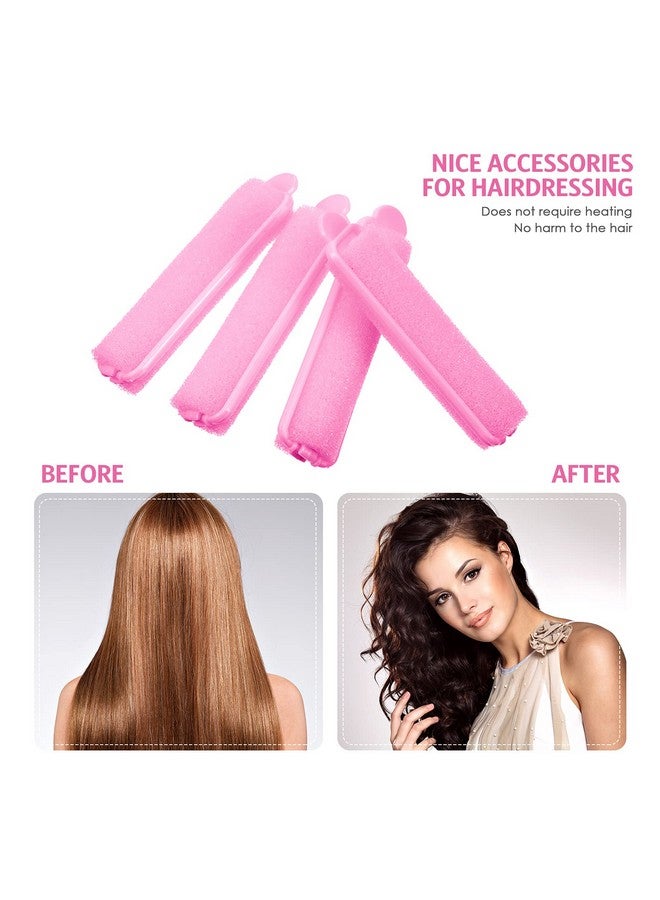 Syhood 43 Pcs Foam Sponge Hair Rollers Women 0.59 Inch Soft Sleeping Curlers Flexible Sponge Curler Tool and Rat Tail Comb for Hair Styling Hairdressing Overnight Curl and Volume(Pink) - Image 4