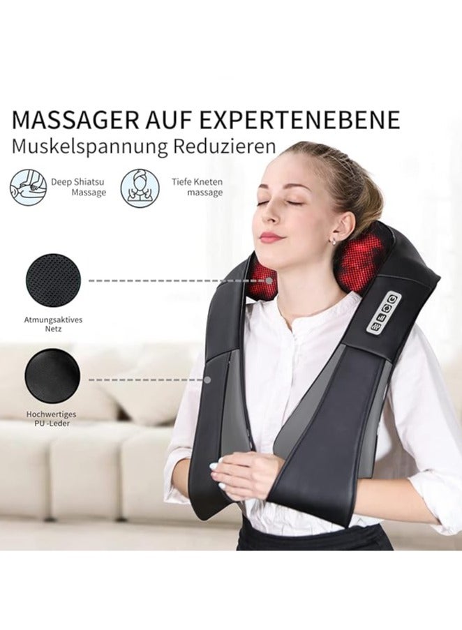 general Neck massager with heating function, shiatsu massager 3D deep massage, relieve neck, back, waist and other pain, meet the massage needs of the whole family - Image 2