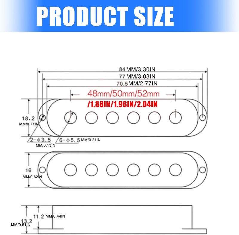 Electric Guitar Pickup Cover with Volumes Tone Control Knob Single Coil Pickup Covers 1 Volumes 2 Tones Knobs Switches - Image 3