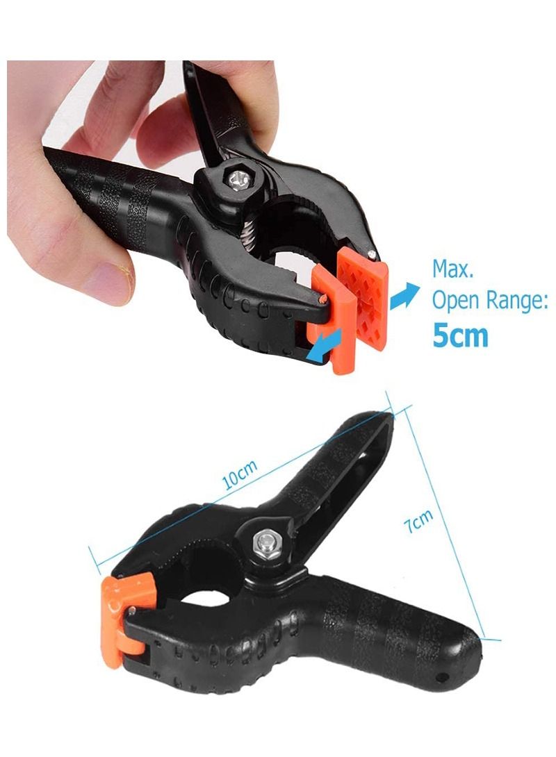 أندوير طقم حامل ستارة خلفية للتصوير الفوتوغرافي داخل الأُستوديو قابل للتعديل مع حقيبة حمل و3 مشابك خلفية أسود - Image 3