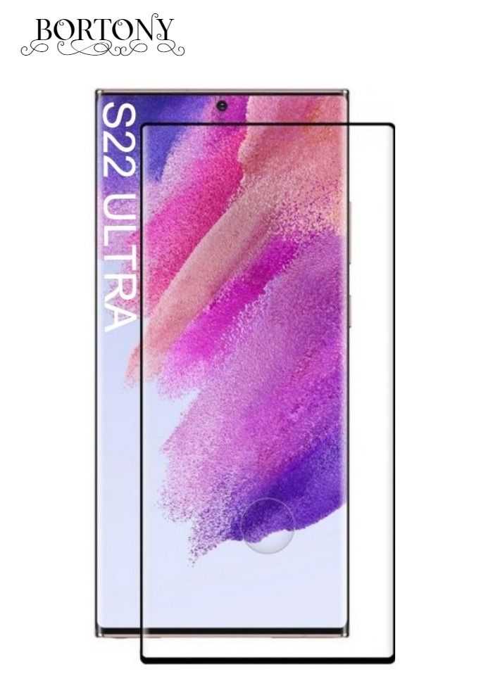 BORTONY Scratch-Resistant Ultra-Thin Tempered Glass Compatible with Samsung Galaxy S22 Ultra (2022) - Image 1