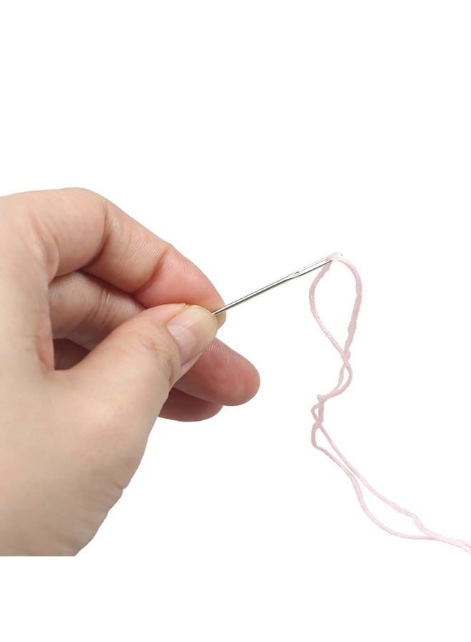 Hekisn Large Eye Sewing Needles, Sewing Needles, Stainless Steel Embroidery Thread Needle, Handmade Yarn Knitting Needles Leather Needle (21 Pieces) - Image 5