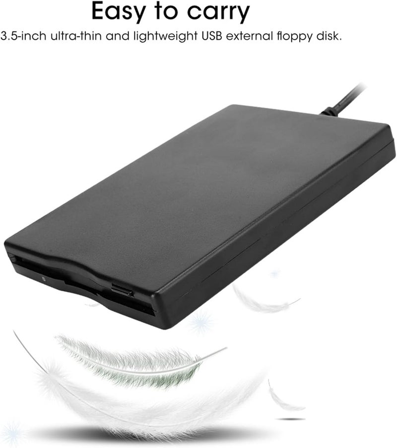Dpofirs USB Floppy Drive, 3.5 Inch External Floppy Disk Drive, Card Reader for 1.44M 3.5 Inch MF2 HD Floppy Disk, Portable Floppy Drive, for PC Laptop Notebook Computer - Image 2