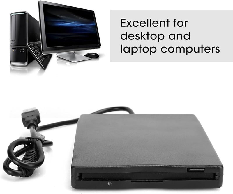 Dpofirs USB Floppy Drive, 3.5 Inch External Floppy Disk Drive, Card Reader for 1.44M 3.5 Inch MF2 HD Floppy Disk, Portable Floppy Drive, for PC Laptop Notebook Computer - Image 3