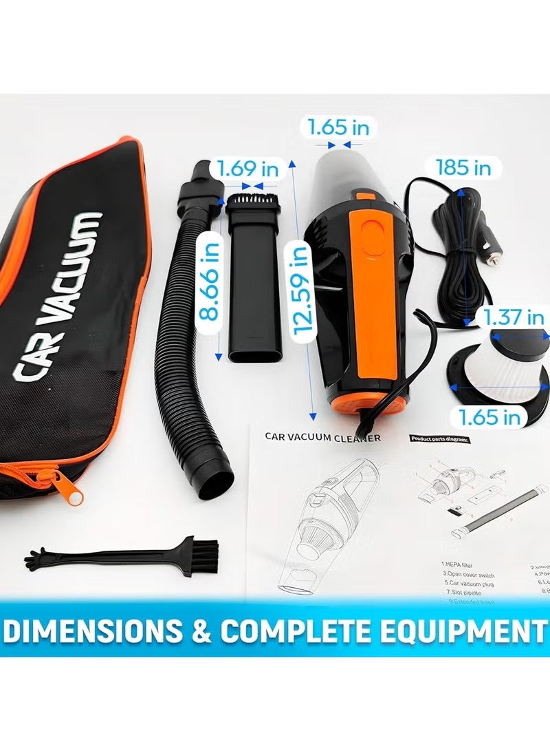 3XR High Quality Vacuum For Car Cleaning Interior, Car Vacuum Cleaner With LED Light - Image 2