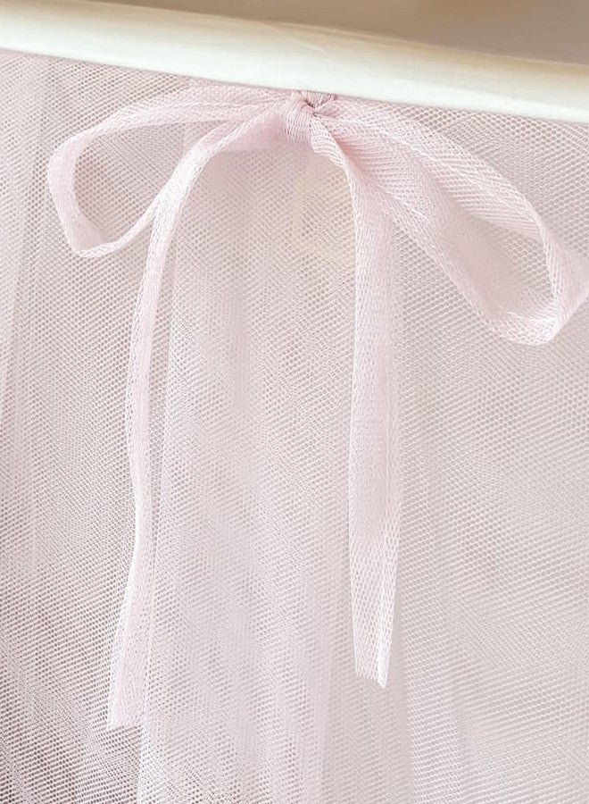 Akiky Bunk Bed Curtains Student Dormitory Mosquito Net 4 Corner Post Bed Canopy for Kid Teens Dustproof Loft Bed Curtains(Light Pink,Twin Extra Long) - Image 4