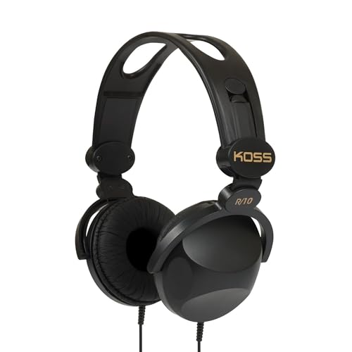 Koss R-10 On-Ear Headphones, Lightweight, 8 Foot Cord, Retro Style, Black - Image 3