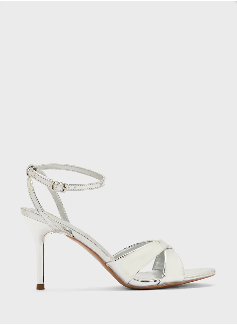 ELLA Heeled Sandal With Crossover  Strap