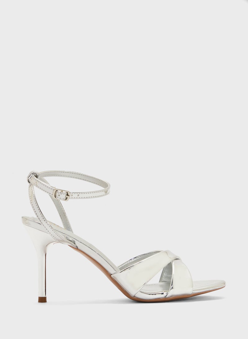ELLA Heeled Sandal With Crossover  Strap  - Image 1