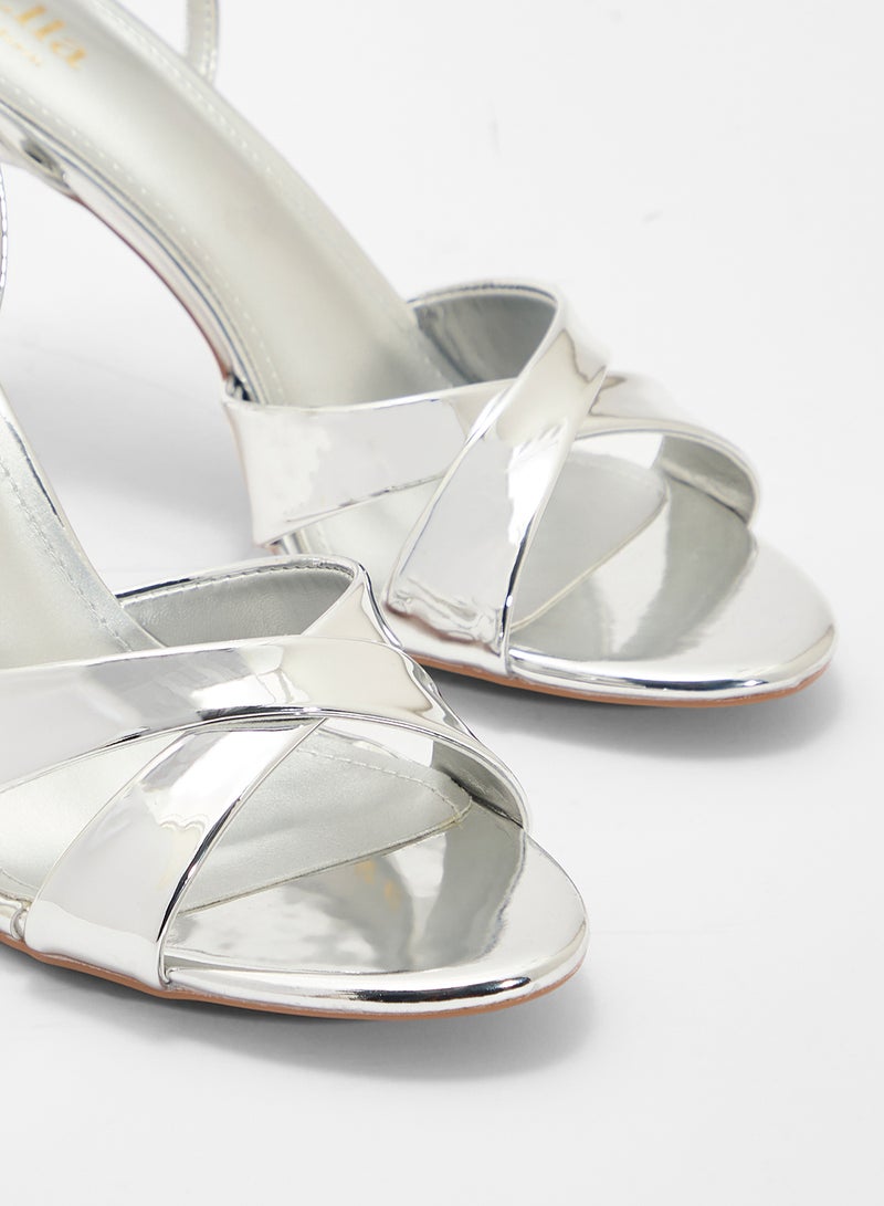 ELLA Heeled Sandal With Crossover  Strap  - Image 4