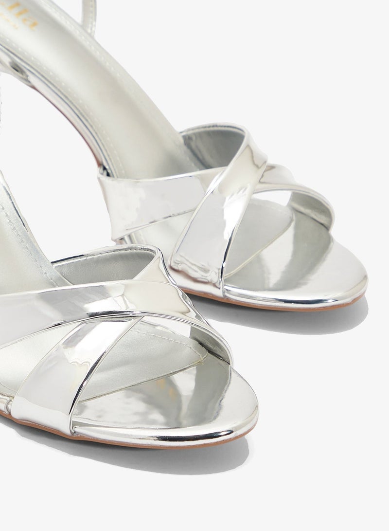 ELLA Heeled Sandal With Crossover  Strap - Image 3