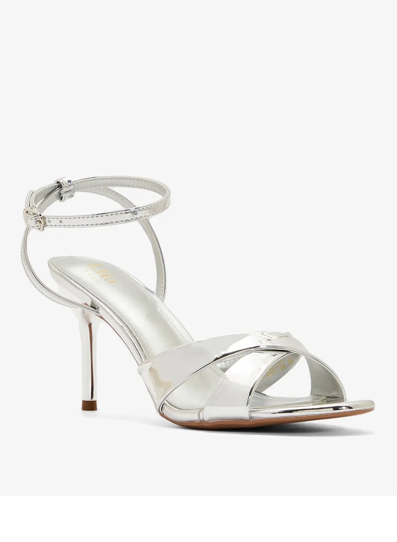 Ella Heeled Sandal With Crossover  Strap