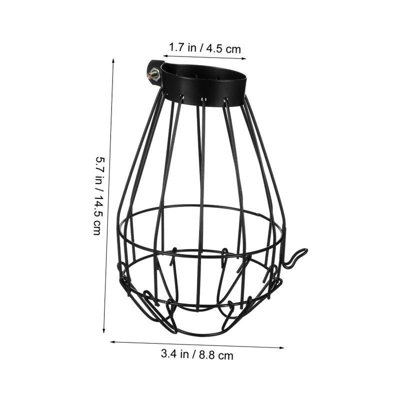 Black Reptile Heat Lamp Cage Iron Lampshade Easy Install Practical Design - Image 3