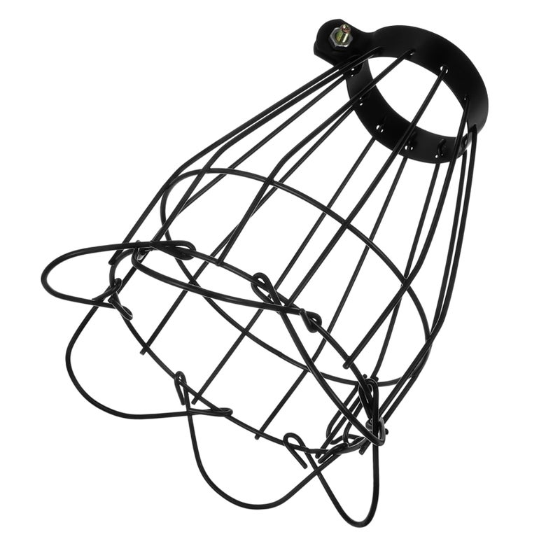 Black Reptile Heat Lamp Cage Iron Lampshade Easy Install Practical Design - Image 2
