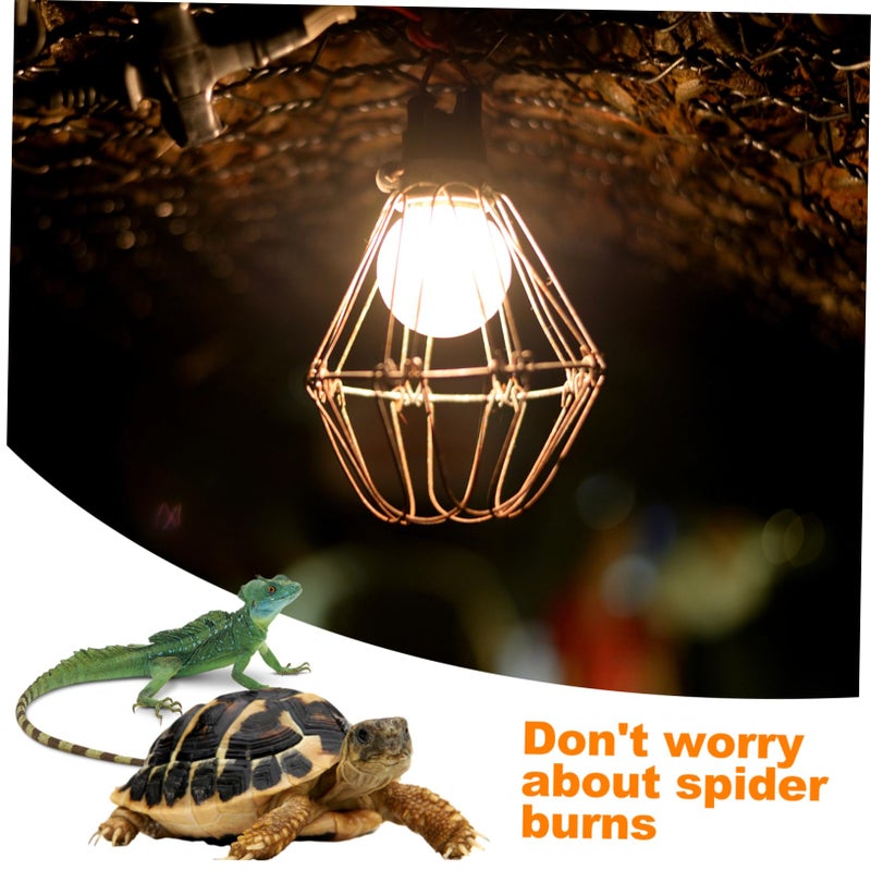 Black Reptile Heat Lamp Cage Iron Lampshade Easy Install Practical Design - Image 5