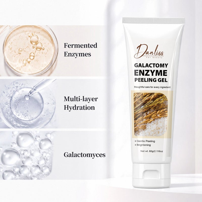 Danliss Rice Bran Lactobionic Acid Enzyme Gentle Exfoliating Gel 60g - Rice Extract for Gentle Skin Resurfacing - Image 3