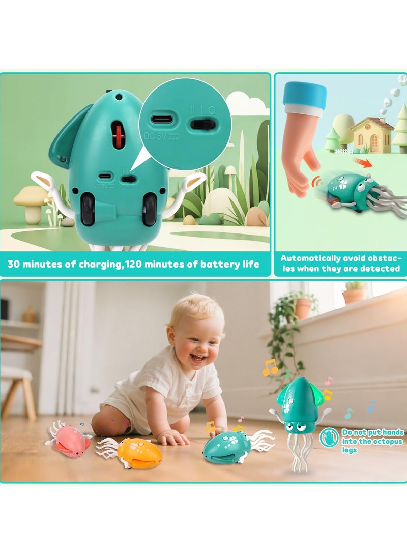 السيد باندا لعبة الحبار الراقص للاطفال، لعبة اخطبوط كهربائية للزحف على البطن، العاب موسيقية سحرية قابلة لاعادة الشحن للاطفال بعمرات هدايا عيد الميلاد (اخضر) - Image 4