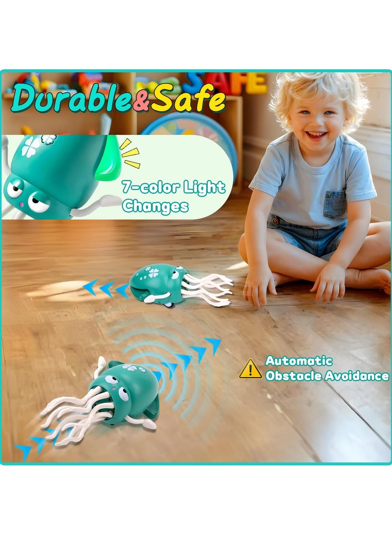 السيد باندا لعبة الحبار الراقص للاطفال، لعبة اخطبوط كهربائية للزحف على البطن، العاب موسيقية سحرية قابلة لاعادة الشحن للاطفال بعمرات هدايا عيد الميلاد (اخضر) - Image 5