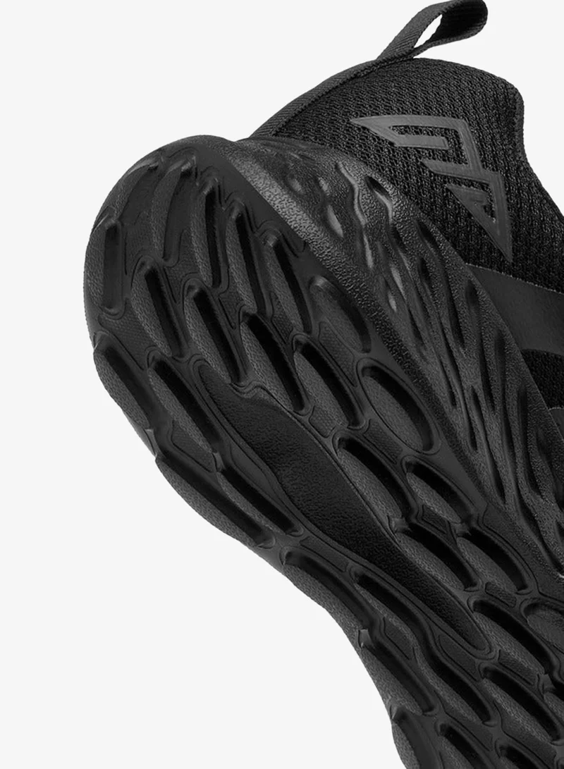 Oaklan by Shoexpress BLACK Textured Sports Shoes with Lace-Up Closure  | Best Price UAE