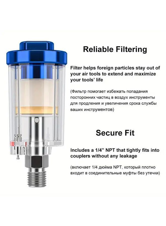 Car Paint Spray Gun Pressure Regulator With Water Trap Filter - Image 3