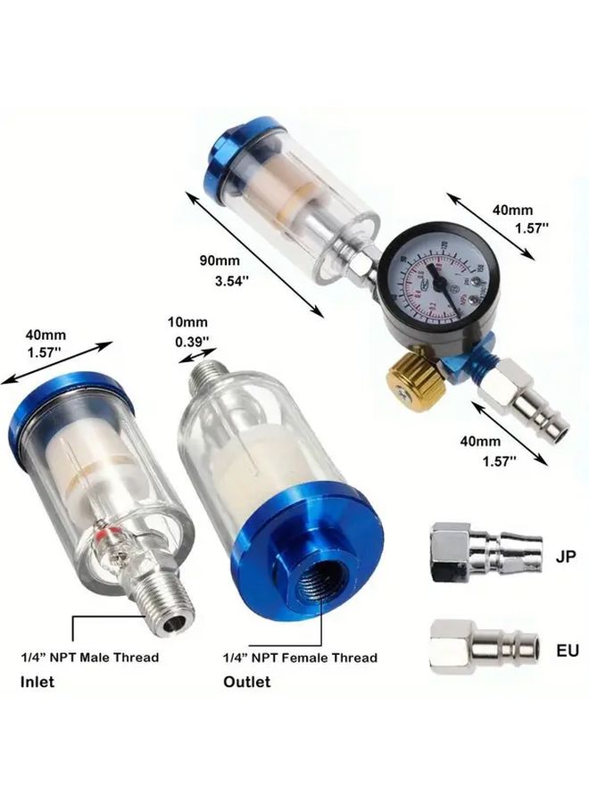 Car Paint Spray Gun Pressure Regulator With Water Trap Filter - Image 4
