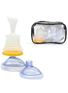 Emergency Choking Rescue Kit: Portable First Aid Suction Device,Choking Rescue Device, Rescue Kit for Children & Adults,young & Pediatric Masks with instruction paper Included
