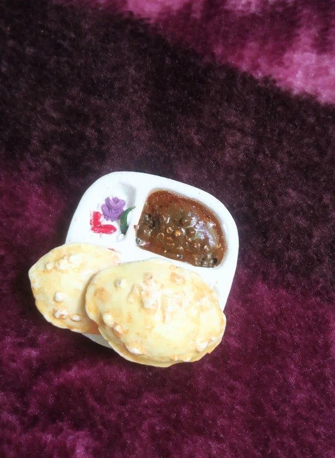 BriKSHi مغناطيس ثلاجة بريكشي، طعام مصغر، مغناطيس ثلاجة ثلاثي الأبعاد، أفضل هدية تذكارية، صنع في الهند 100% (cholr bhature) - Image 4