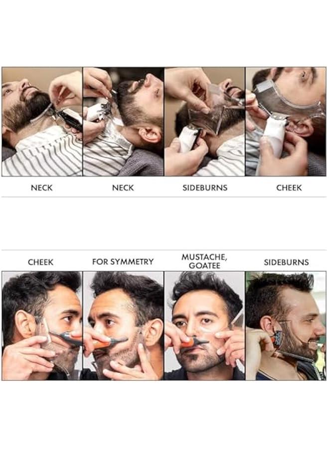 موكسو قالب تشكيل اللحية للرجال مع مشط، أداة تشذيب شعر الوجه للشارب السكسوكة - Image 3