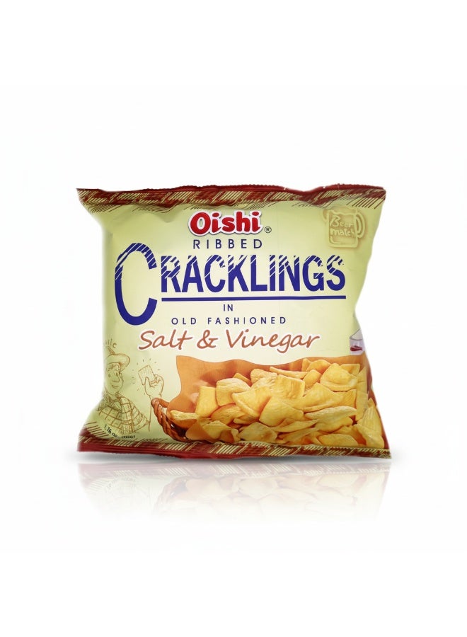 Oishi Salt And Vinegar Ribbed Cracklings Chips 50g