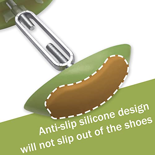 kupnos 1 Pair Mini Shoe Stretchers Women Wide Feet, Non-Slip Adjustable Shoe Widener Expander Shaper for Women Men Width Extender(Green) - Image 2