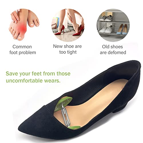 kupnos 1 Pair Mini Shoe Stretchers Women Wide Feet, Non-Slip Adjustable Shoe Widener Expander Shaper for Women Men Width Extender(Green) - Image 5
