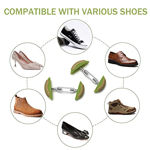 kupnos 1 Pair Mini Shoe Stretchers Women Wide Feet, Non-Slip Adjustable Shoe Widener Expander Shaper for Women Men Width Extender(Green) - Image 4