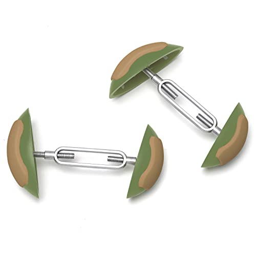 kupnos 1 Pair Mini Shoe Stretchers Women Wide Feet, Non-Slip Adjustable Shoe Widener Expander Shaper for Women Men Width Extender(Green) - Image 1
