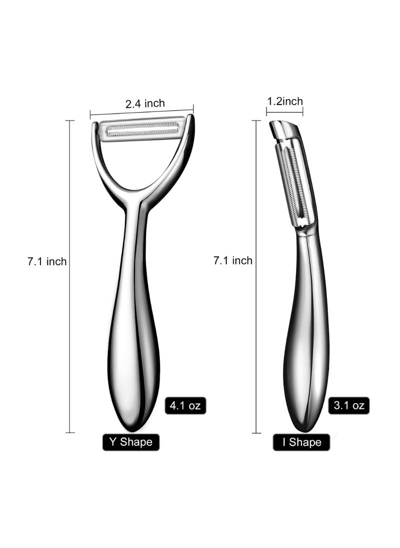 Lukadah Vegetable Peeler Stainless Steel, Premium Potato Peelers for Kitchen, Veggie Fruit Peeler, Apple Carrot Cucumber Peeler，Ultra Sharp Rotary Blade, Heavy Duty Ergonomic Handle  - Image 2