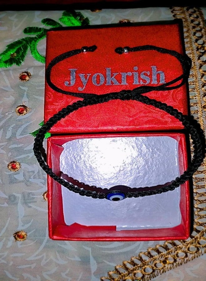 Jyokrish Handmade Adjustable Black Thread Blue Evil eye Knot Anklet For Women | girls | Nazariya |Payal | NazarBattu |Adult |Free Size |Single Leg - Image 5