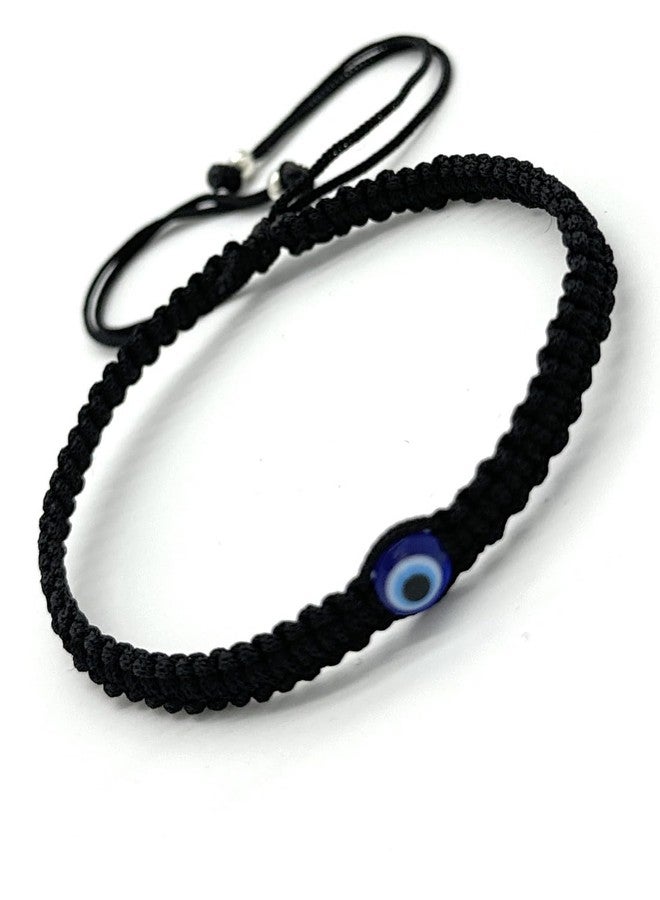 Jyokrish Handmade Adjustable Black Thread Blue Evil eye Knot Anklet For Women | girls | Nazariya |Payal | NazarBattu |Adult |Free Size |Single Leg - Image 1