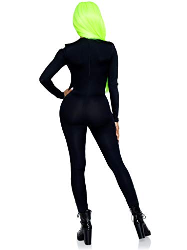 Leg Avenue Womens Glow in The Dark Skeleton Bodysuit Halloween Costume, Black/White, SMALL - Image 2