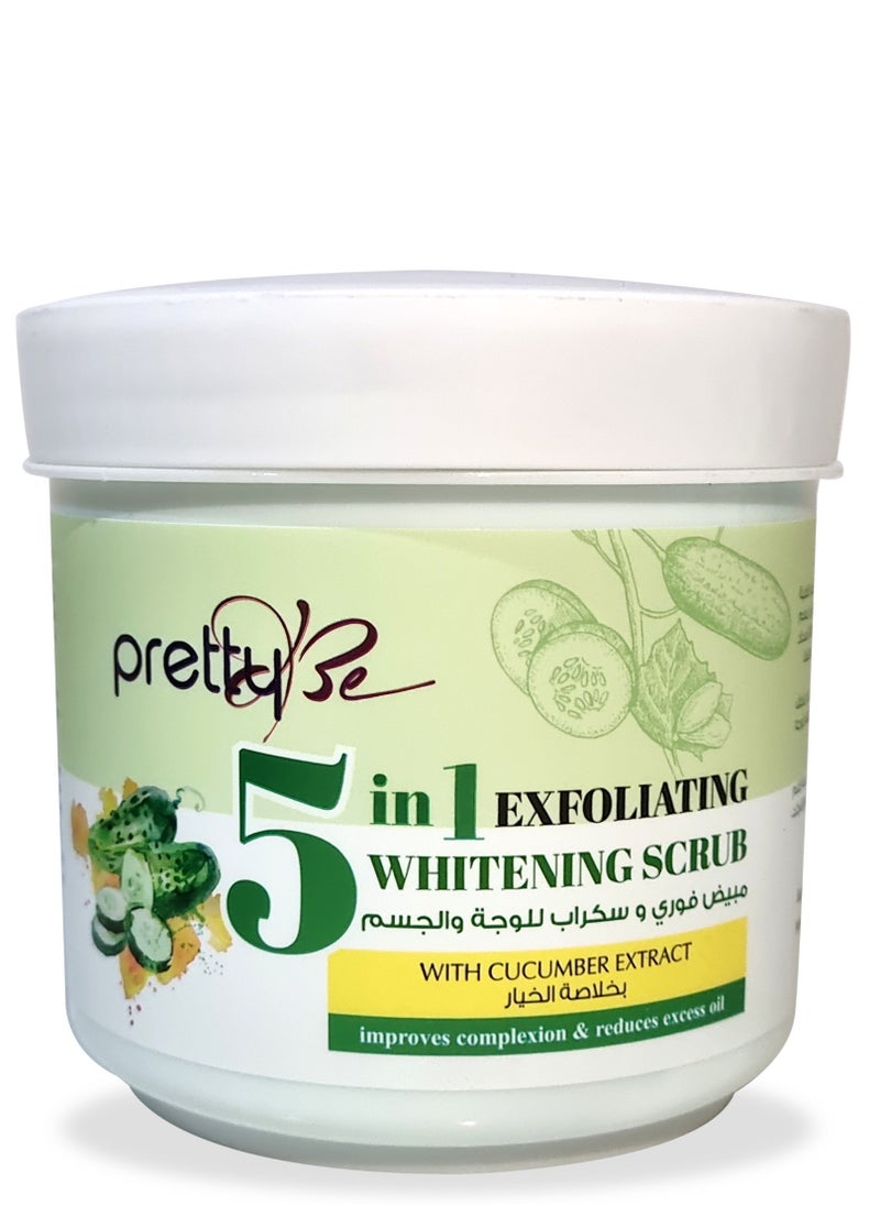 prettyBe - Instant whitening and scrub 5 in 1 for face and body with cucumber extract - Image 1