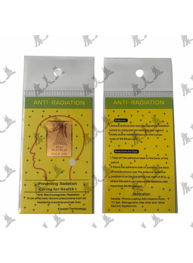 Supply 24k Constellation Radiation Mobile Phone Sticker Terahertz Chip Sticker Negative Ion Energy Shielding Protection Sticker-Color:Sagittarius - Image 1